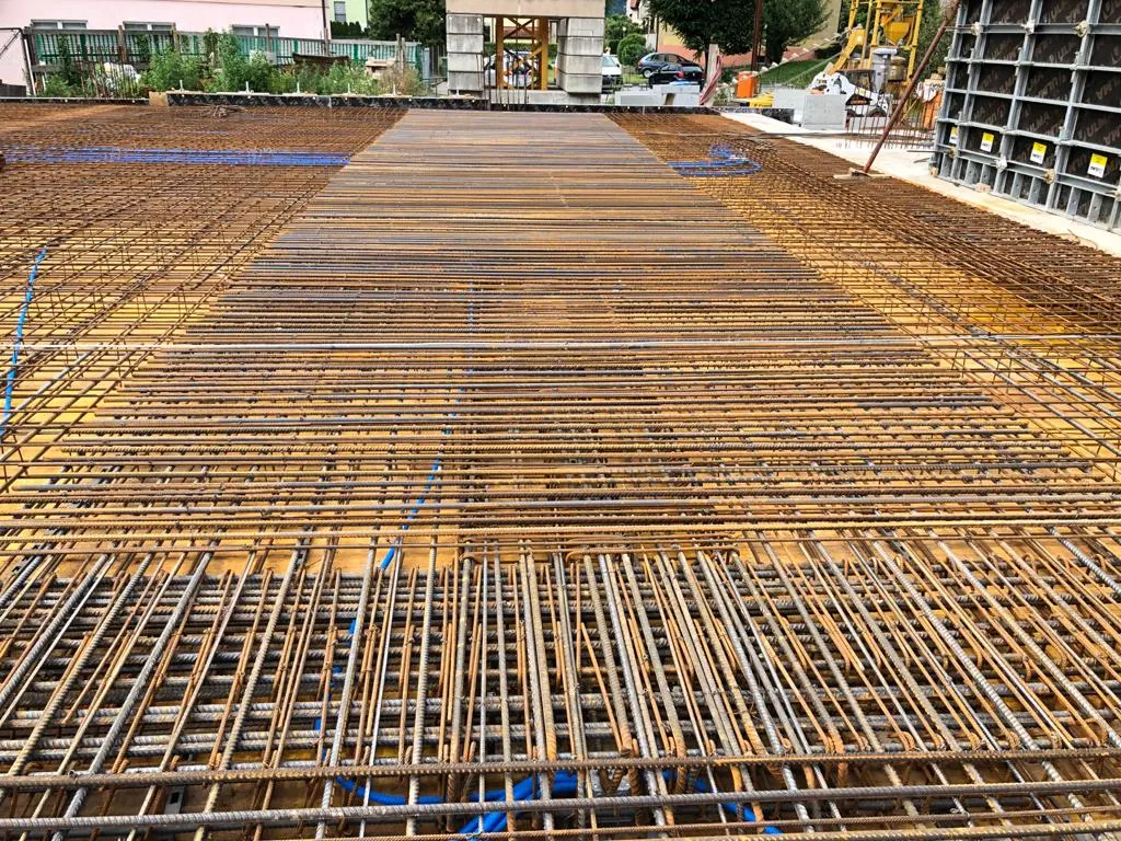 Armatura di una soletta pronta per il getto